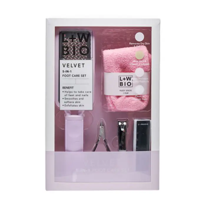 Shop the Luxe + Willow Blush Velvet 5 Piece Pedicure Kit online in Bangladesh at the best price. This makeup and pedicure set is a must-have for your beauty routine. Buy now! - Lavishta