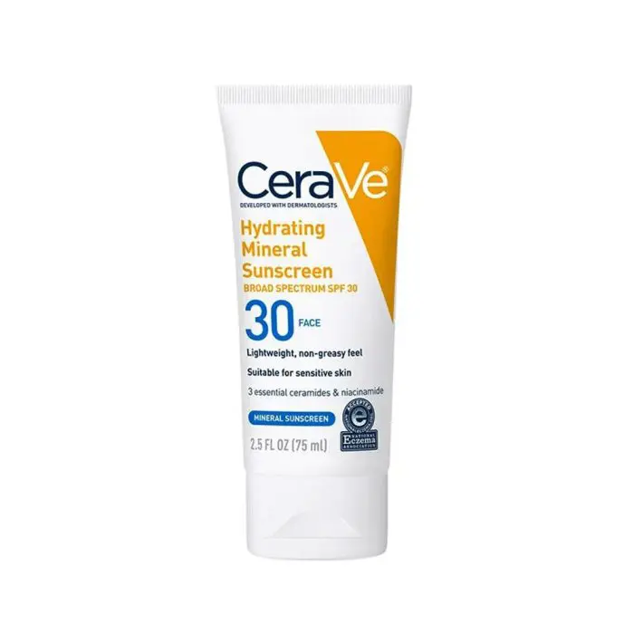 Protect your skin with Cerave Hydrating Mineral Sunscreen Broad Spectrum Spf 30. Get UV protection and buy online at the best price in Bangladesh. Perfect for your skincare routine. - Lavishta