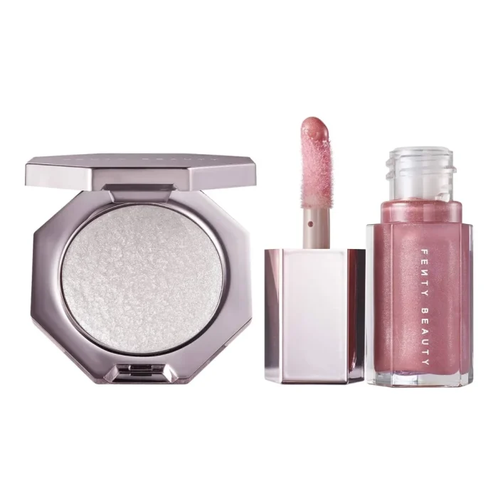 Get your glow on with the Fenty Beauty Diamond Bomb Baby Set! This must-have makeup set includes a stunning highlighter duo. Buy online at the best price in Bangladesh and shine bright like a diamond! - Lavishta