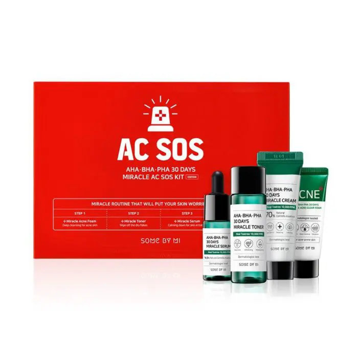 Discover the power of K-Beauty with SOME BY MI Aha Bha Pha 30 Days Miracle Ac Sos Kit. This face care set is your solution for clear, radiant skin. Buy online at the best price in Bangladesh today! - Lavishta