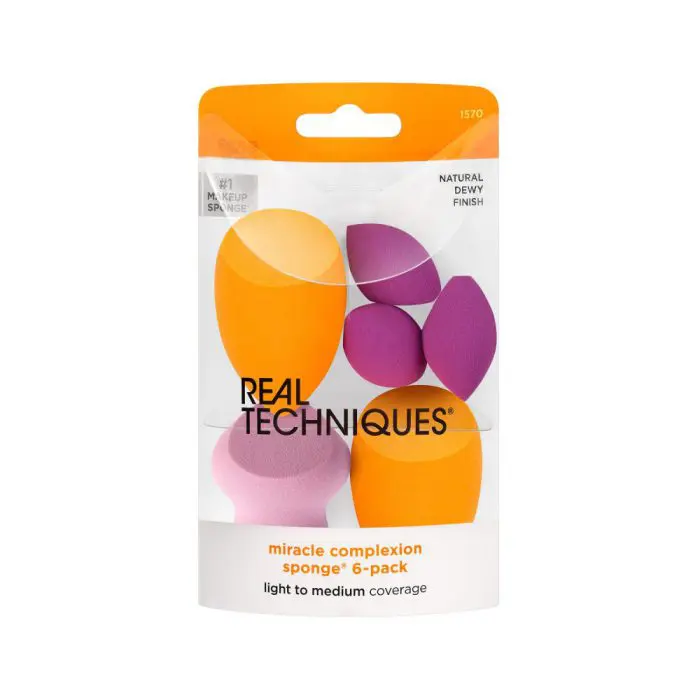 Shop the Real Technique Miracle Complexion Sponges 6 Count Set, a must-have makeup tool in Bangladesh. Buy online at the best price for flawless application. Perfect for Sponges & Applicators enthusiasts! - Lavishta