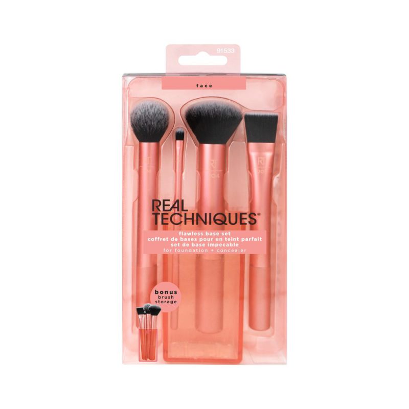 Shop the Real Technique Flawless Base Makeup Brush Set online at the best price in Bangladesh. Enhance your beauty routine with this top-quality makeup tool set. Perfect for flawless application. Buy now! - Lavishta