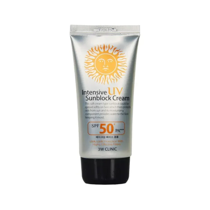 Shop the best K-Beauty sunscreen online in Bangladesh! 3W CLINIC Intensive UV Sunblock Cream SPF50 PA+++ offers superior UV protection at the best price. Order now! - Lavishta