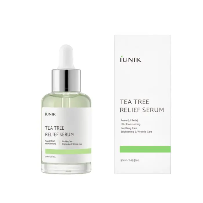 Experience the power of K-Beauty with Iunik Tea Tree Relief Serum. This face serum is a must-have for your skincare routine. Buy online at the best price in Bangladesh and say goodbye to skin concerns. - Lavishta