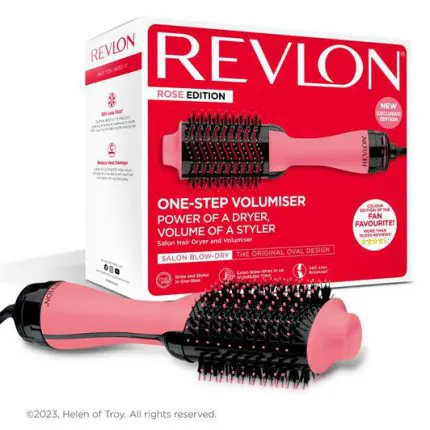 revlon one step volumiser hair styler rose