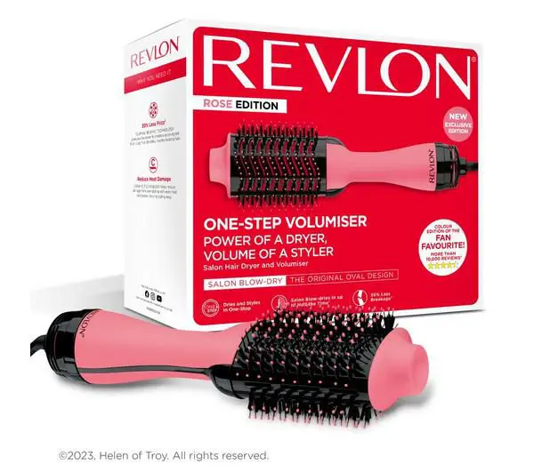 revlon one step volumiser hair styler rose