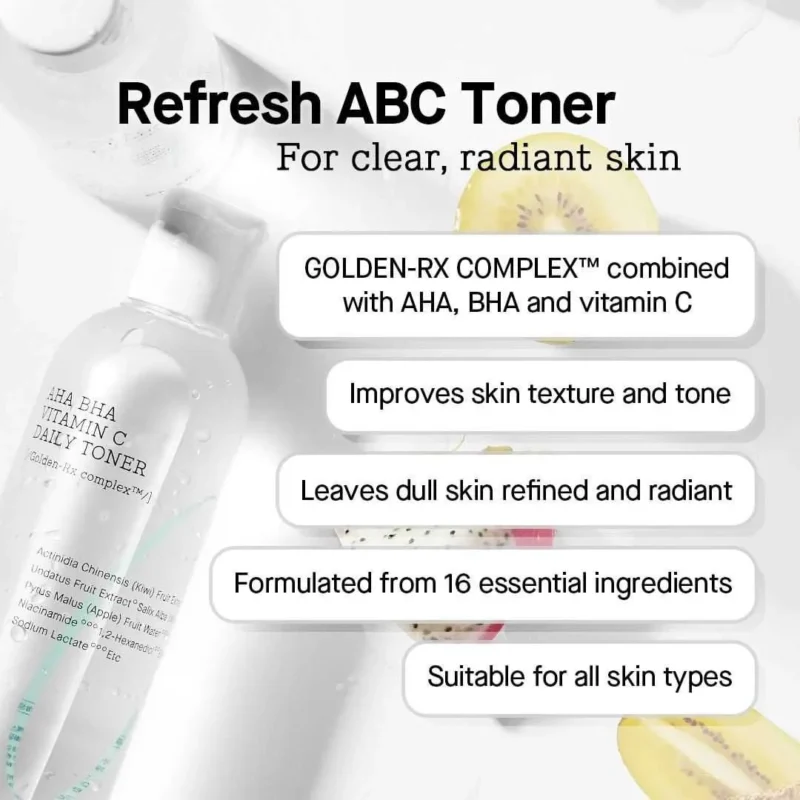 cosrx refresh abc daily toner aha bha vitamin
