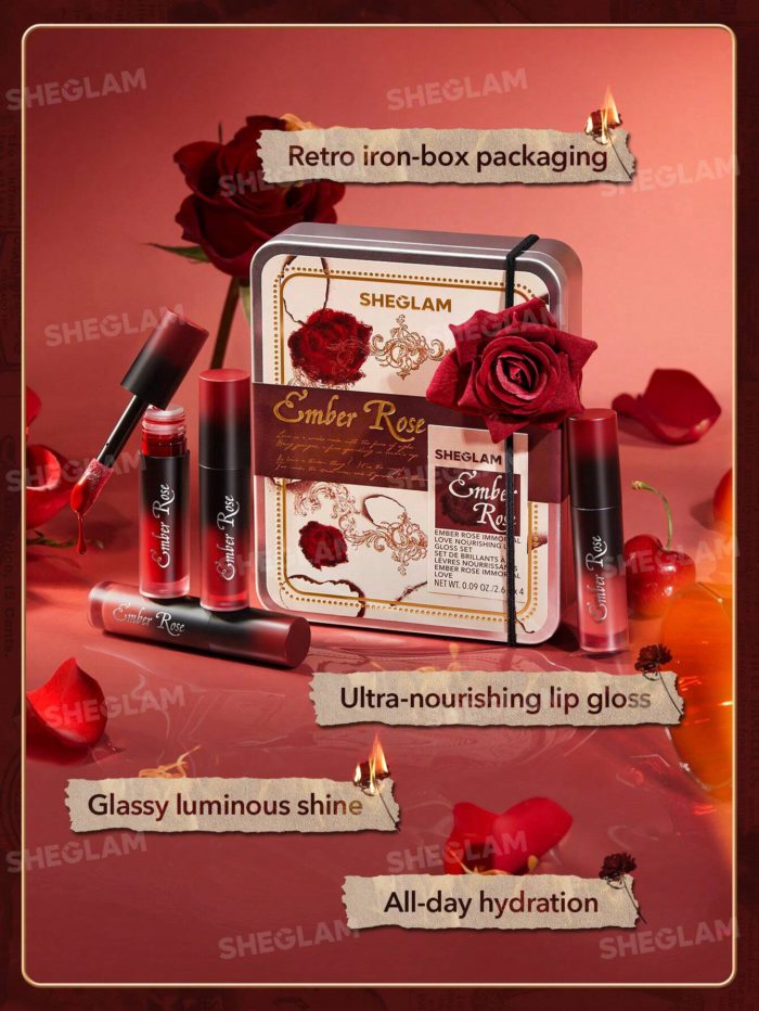 170556298026b77f95b7862e72ec1856e4d503b7c4_wk_sheglam Sheglam - Ember Rose Immortal Love Nourishing Lip Gloss Set - Image 1