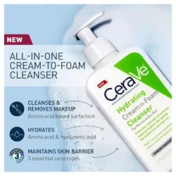 cerave hydrating cream to foam cleanser 236ml