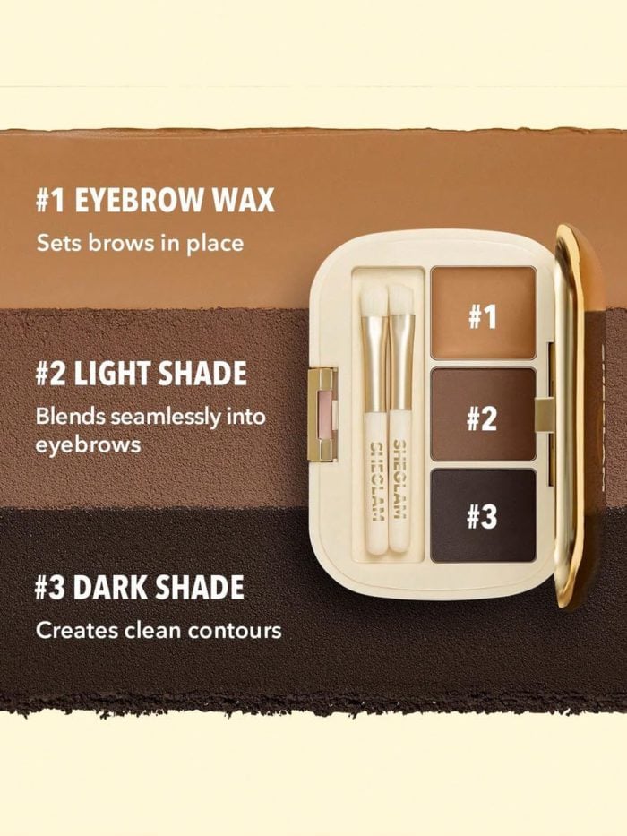 23926-She-Glam-Full-Filled-Eyebrow-Palette-Dark-Brown-101_2 Sheglam - Expert Eyebrow Palette - 101 Dark Brown - Image 1