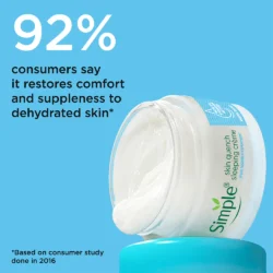 simple water boost skin quench sleeping cream