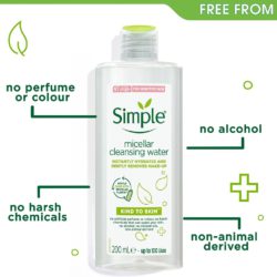 simple kind to skin micellar cleansing 400ml | simple kind to skin micellar cleansing water