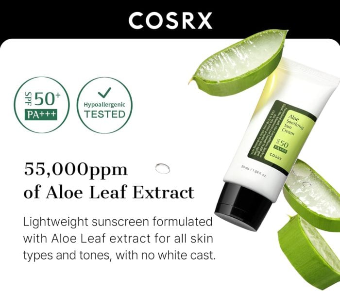 710ynyaXvzL._AC_SL1500_ Cosrx - Aloe Soothing Sun Cream Spf50+/ Pa+++ - 50ml - Image 1