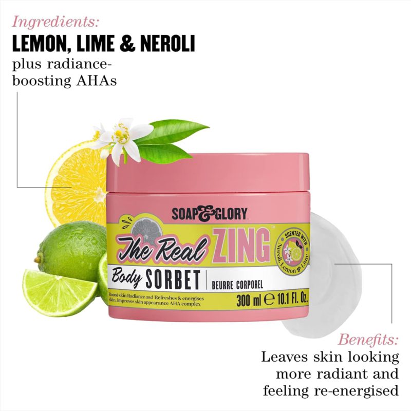 soap and glory the real zing body scrub 300ml