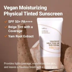 isntree yam root milk tone up sun cream 50ml