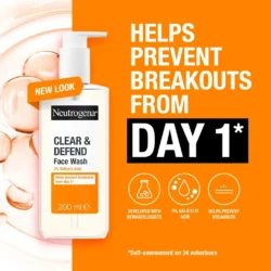 neutrogena clear and defend 2 percent 200ml