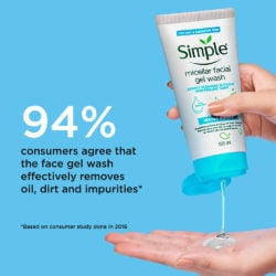simple water boost micellar facial gel wash