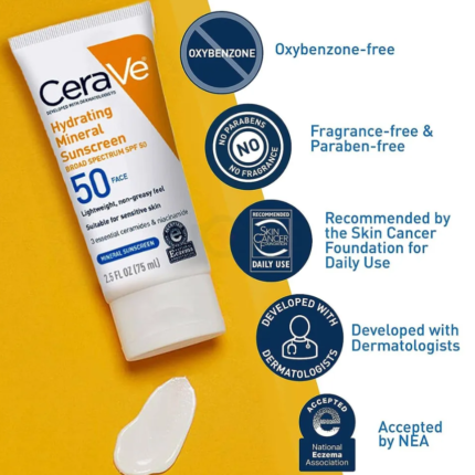 cerave hydrating mineral face sunscreen broad