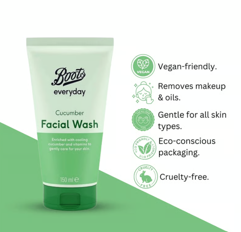 boots cucumber facial wash 150ml