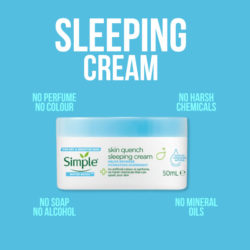 simple skin quench sleeping cream 50 | simple water boost skin quench sleeping cream