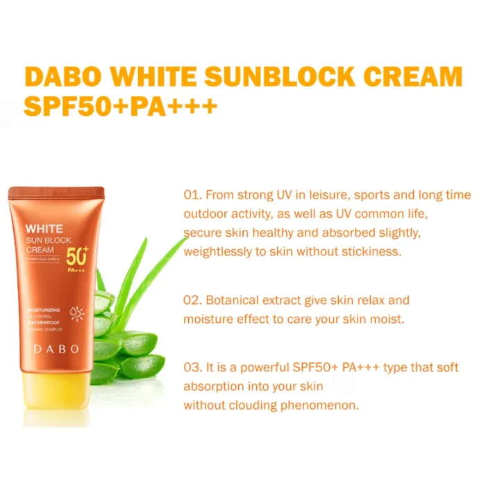 dabo-white-sunblock-cream-spf50-pa+++-70ml-75ef-products dabo white sunblock cream power sun shield 50