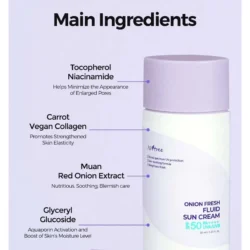 isntree onion fresh fluid sun cream 50ml