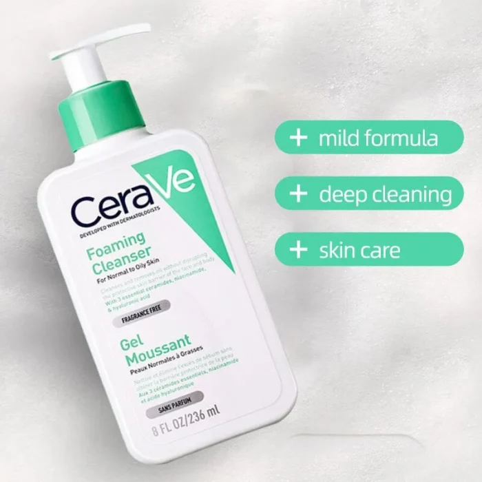 1-8-1 cerave foaming cleanser for normal to oily