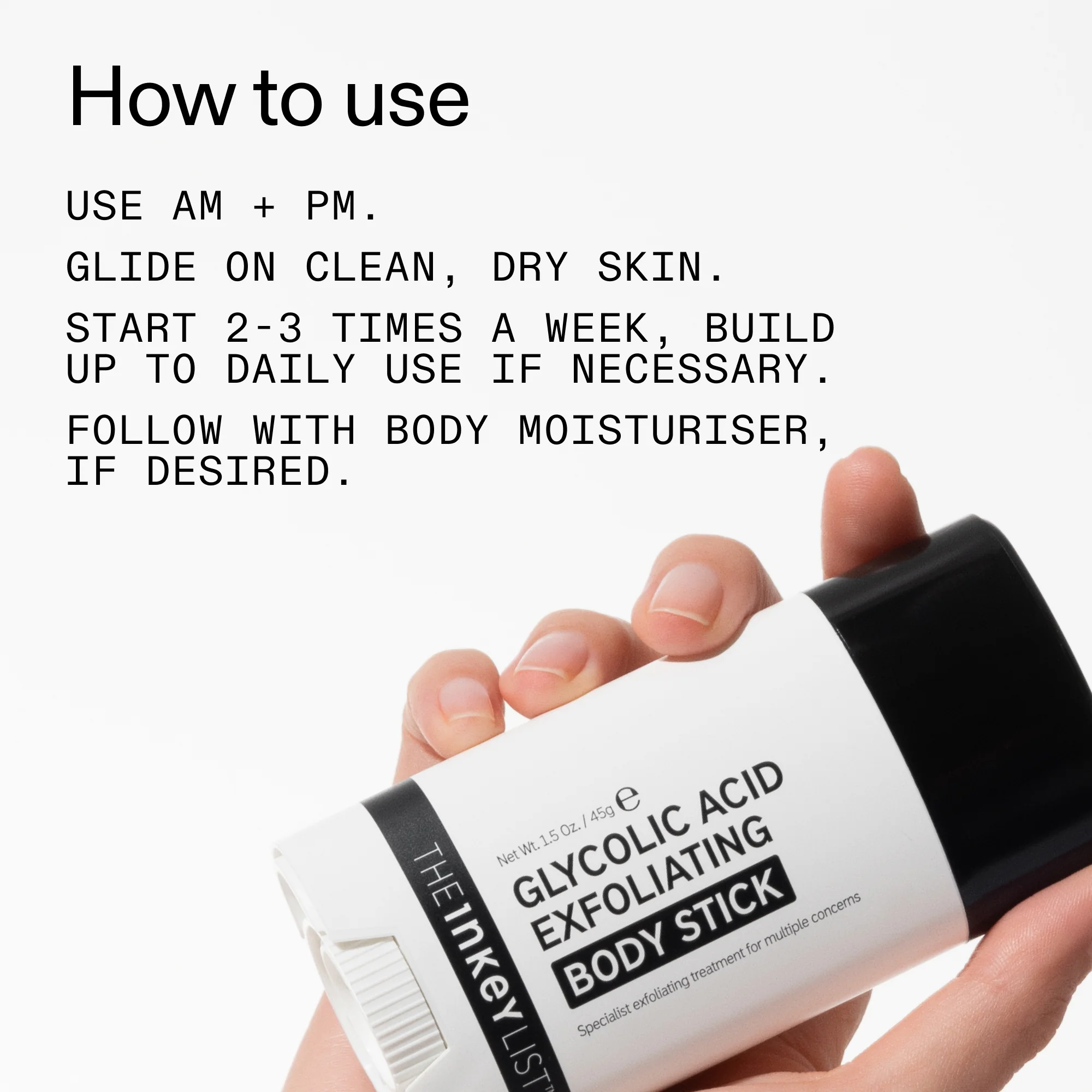 The Inkey List - Glycolic Acid Exfoliating Body Stick - Image 4