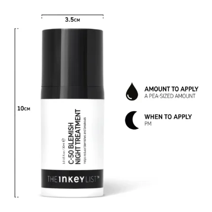 the inkey list c 50 blemish night treatment
