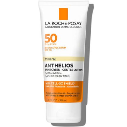 La Roche-posay Anthelios Body & Face Gentle-Lotion Mineral Sunscreen SPF 50 - 90ml 90ml - Lavishta