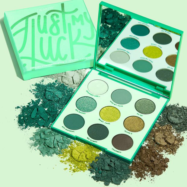 colourpop pressed eyeshadow powder luck