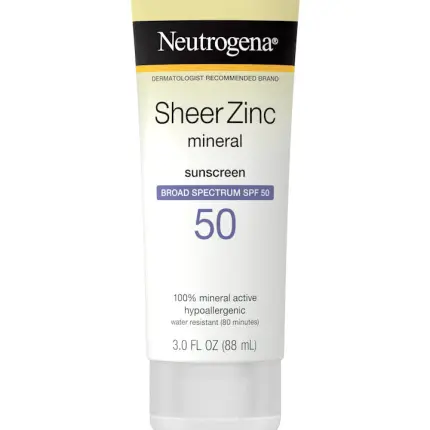 Neutrogena - Sheer Zinc Mineral Face Sunscreen Lotion With Broad Spectrum Spf 50 - 88ml