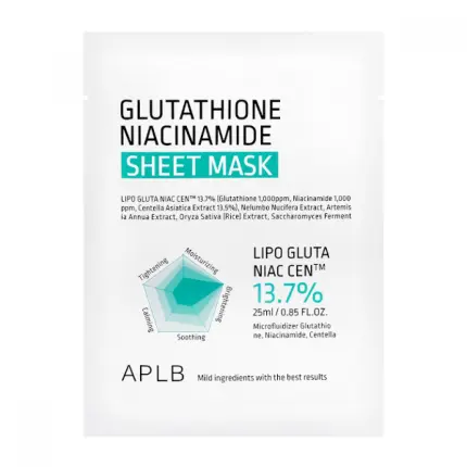 Aplb Glutathione Niacinamide Sheet Mask - 25ml 25ml - Lavishta