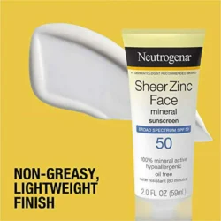 neutrogena sheer zinc mineral face sunscreen
