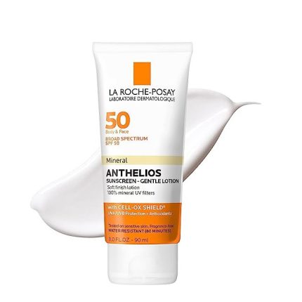 La Roche-posay Anthelios Body & Face Gentle-Lotion Mineral Sunscreen SPF 50 - 90ml 90ml - Lavishta