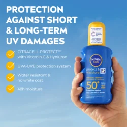 nivea sun protect and moisture pump spray spf