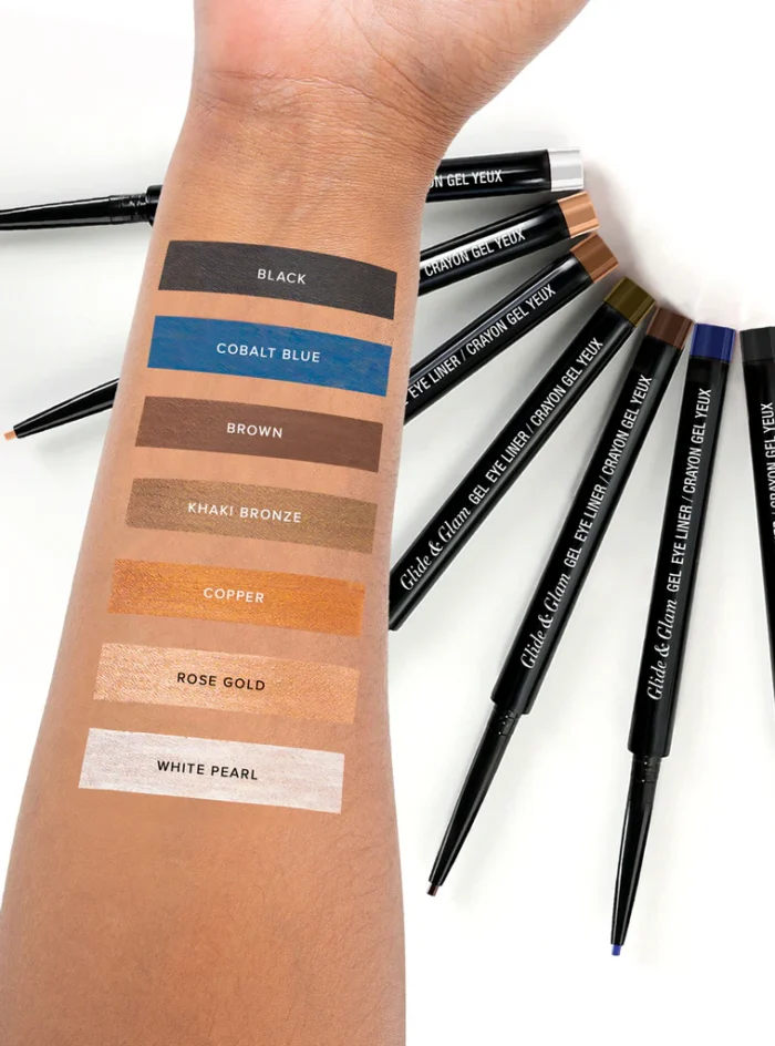 210820_MDGL01-07_WEB-ARMSWATCH_SP_1024x1024 Absolute New york - Glide & Glam Gel Eyeliner is a gel eyeliner pencil with black, blue, brown, metallic, and pearl-toned options for sharper or more playful eye definition. - Lavishta