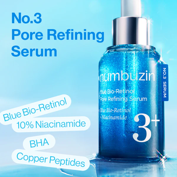 numbuzin no 3 blue bio retinol pore refining