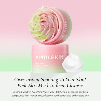 april skin pink aloe pack cleanser 120g