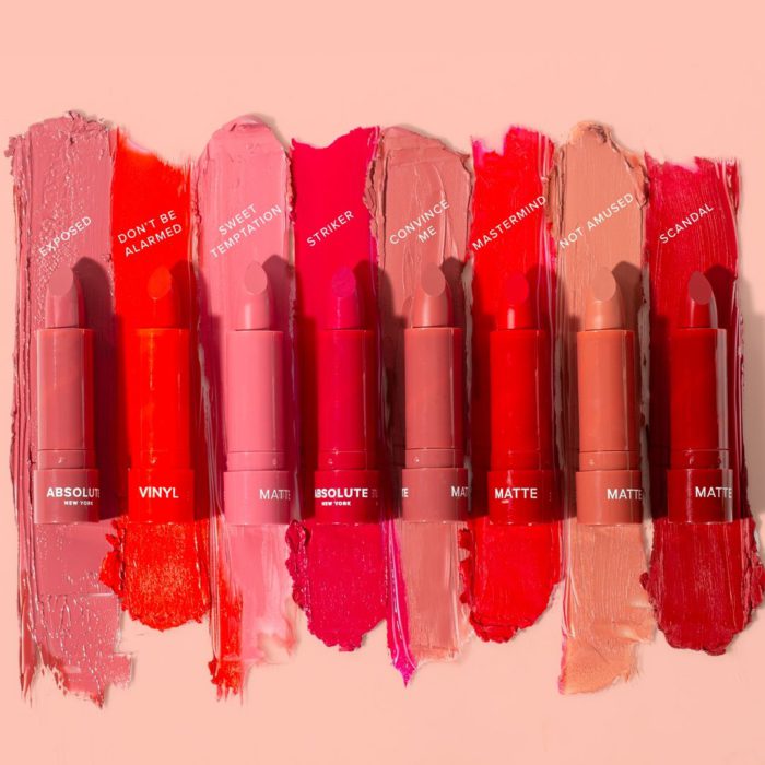 56b26c07743016f7f945be6c3b7d9e77 Absolute New York - Matte Lipstick is a variable lipstick with confirmed MLAM shade options, giving makeup buyers a matte lip color choice from terracotta through deeper garnet tones. - Lavishta