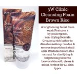 3w clinic brown rice foam cleansing 100ml