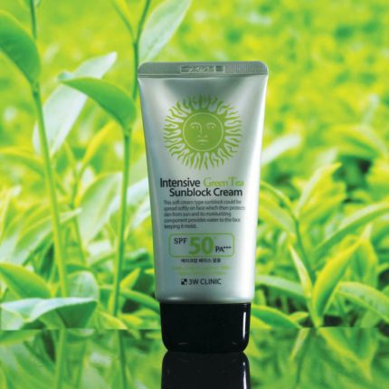 3w clinic intensive green tea sunblock cream