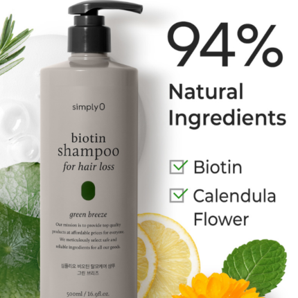 simplyo biotin shampoo for hair loss green