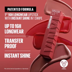 Maybelline - Super Stay Vinyl Ink Longwear Liquid Lipcolor is a vinyl-finish liquid lipstick with 27 confirmed color options, giving lip shoppers flexible longwear shine for everyday or bold looks. - Lavishta