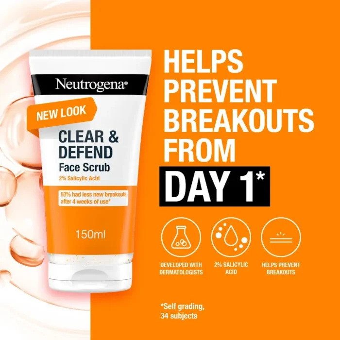 NTG_EMEA_UK_Clear___Defend_2-_Salicylic_Acid_Face_Scrub__150ml_2_THUMB_PNG neutrogena clear and defend 2 percent