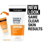 Neutrogena - Clear & Defend 2% Salicylic Acid Face Scrub - 150ml - Image 2