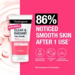 neutrogena clear and radiant daily face scrub
