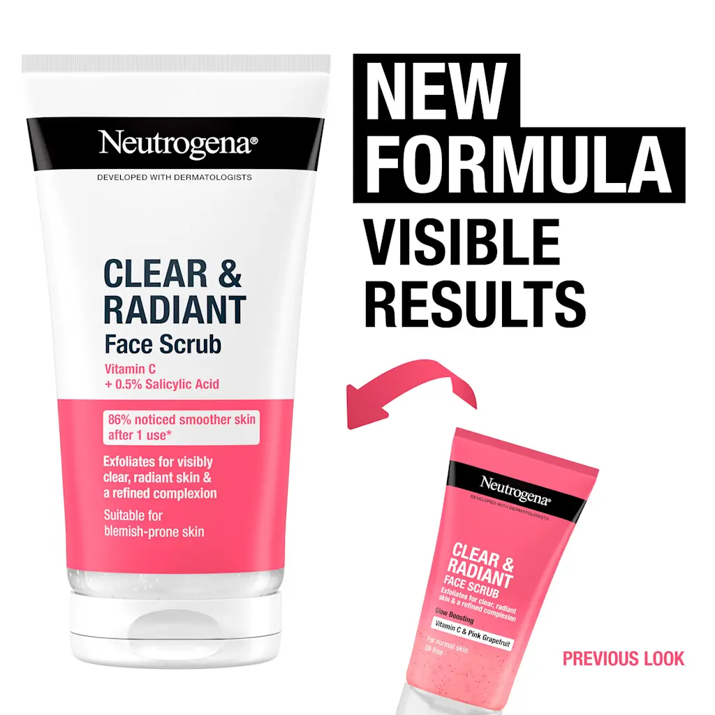 Neutrogena - Clear & Radiant Daily Face Scrub - 150ml - Image 2