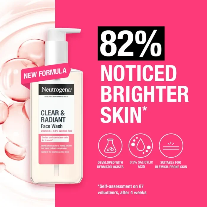 NTG_EMEA_UK_Clear___Radiant_Face_Wash_with_Vitamin_C_200ml_2_THUMB_PNG neutrogena clear and radiant face wash 200ml