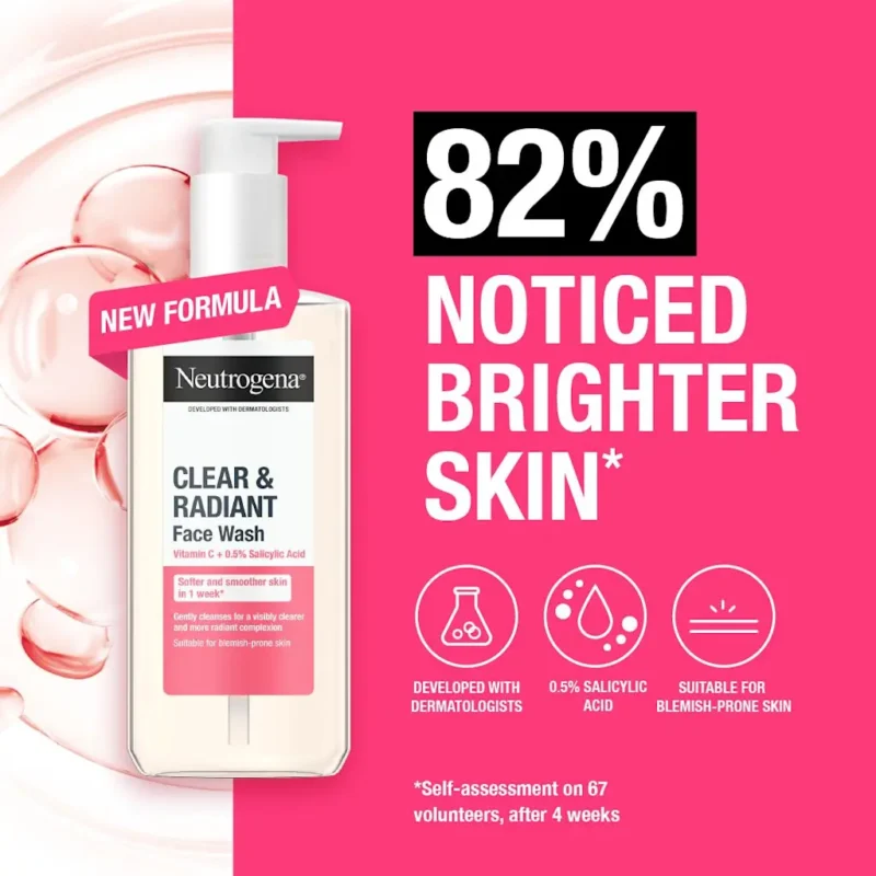 neutrogena clear and radiant face wash 200ml